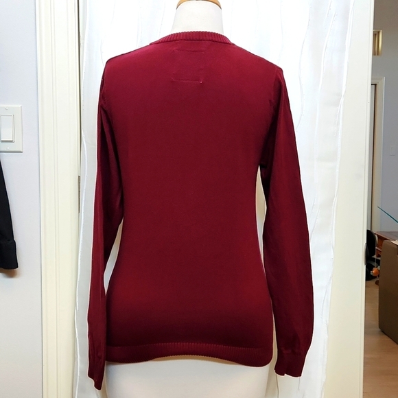 Mossimo Burgundy Reindeer Christmas Cardigan - Picture 2 of 4